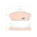 Conjunto de 4 pastilhas de freio COTEC TRW GDB496