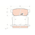 Conjunto de 4 pastilhas de freio COTEC TRW GDB499