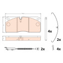 Conjunto de 4 pastilhas de freio TRW GDB5005