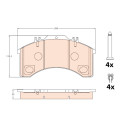 Conjunto de 4 pastilhas de freio TRW GDB5022