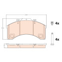 Conjunto de 4 pastilhas de freio TRW GDB5024