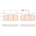 Conjunto de 4 pastilhas de freio TRW GDB5074
