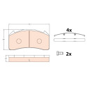 Conjunto de 4 pastilhas de freio TRW GDB5088