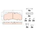 Conjunto de 4 pastilhas de freio TRW GDB5091