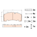 Conjunto de 4 pastilhas de freio TRW GDB5093