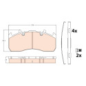 Conjunto de 4 pastilhas de freio TRW GDB5102