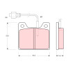 Conjunto de 4 pastilhas de freio TRW GDB627