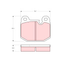 Conjunto de 4 pastilhas de freio TRW GDB654