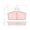 Conjunto de 4 pastilhas de freio TRW GDB657