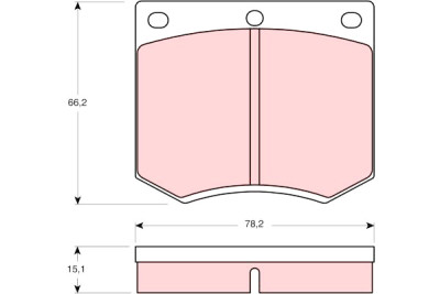 Conjunto de 4 pastilhas de freio COTEC TRW GDB660