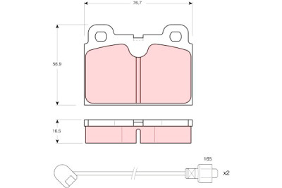 Conjunto de 4 pastilhas de freio TRW GDB680
