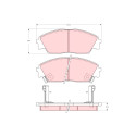 Conjunto de 4 pastilhas de freio TRW GDB763