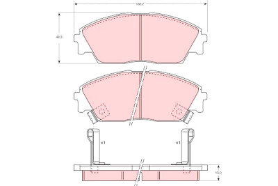 Conjunto de 4 pastilhas de freio TRW GDB763
