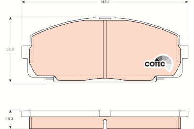 Conjunto de 4 pastilhas de freio COTEC TRW GDB770