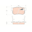 Conjunto de 4 pastilhas de freio COTEC TRW GDB774