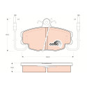 Conjunto de 4 pastilhas de freio COTEC TRW GDB807