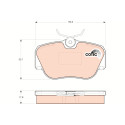 Conjunto de 4 pastilhas de freio COTEC TRW GDB817