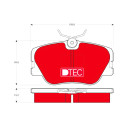 Jogo de 4 pastilhas de freio DTEC COTEC TRW GDB818DTE