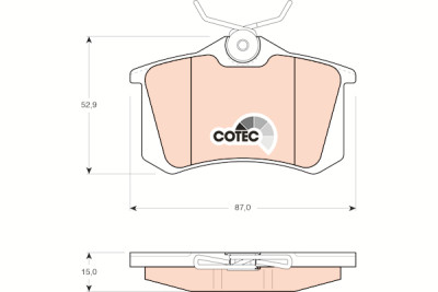 Conjunto de 4 pastilhas de freio COTEC TRW GDB823