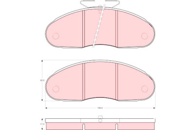 Conjunto de 4 pastilhas de freio TRW GDB827