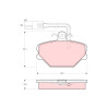 Conjunto de 4 pastilhas de freio TRW GDB836