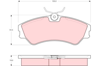 Conjunto de 4 pastilhas de freio TRW GDB862