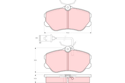Conjunto de 4 pastilhas de freio TRW GDB864