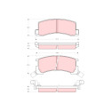 Conjunto de 4 pastilhas de freio TRW GDB871