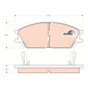 Conjunto de 4 pastilhas de freio COTEC TRW GDB893
