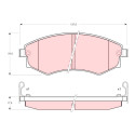 Conjunto de 4 pastilhas de freio TRW GDB895