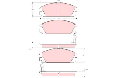 Conjunto de 4 pastilhas de freio TRW GDB925