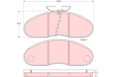 Conjunto de 4 pastilhas de freio TRW GDB948