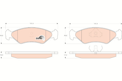 Conjunto de 4 pastilhas de freio COTEC TRW GDB953