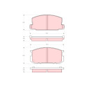 Conjunto de 4 pastilhas de freio TRW GDB954