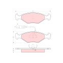 Conjunto de 4 pastilhas de freio TRW GDB960