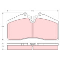 Conjunto de 4 pastilhas de freio TRW GDB966