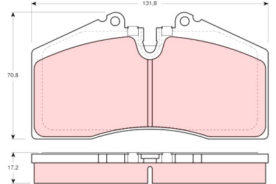Conjunto de 4 pastilhas de freio TRW GDB966