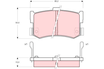 Conjunto de 4 pastilhas de freio TRW GDB994