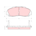 Conjunto de 4 pastilhas de freio TRW GDB995