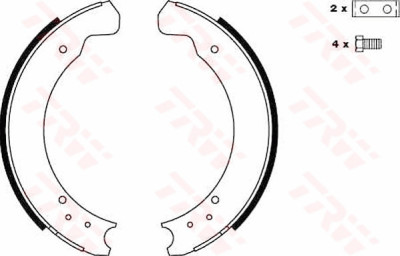 Conjunto de sapatas de freio TRW GS6075