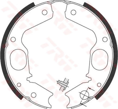 Conjunto de sapatas de freio, freio de estacionamento TRW GS8695