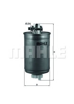 Filtro de combustível MAHLE ORIGINAL KL 180