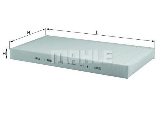 Filtro, ar de cabine MAHLE ORIGINAL LA 117