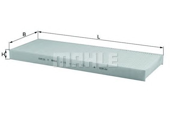 Filtro, ar de cabine MAHLE ORIGINAL LA 118
