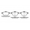 Conjunto de 4 pastilhas de freio ROADHOUSE 2390.10