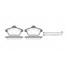Conjunto de 4 pastilhas de freio ROADHOUSE 2401.14