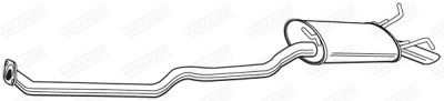Panela de escape traseira