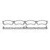 Conjunto de 4 pastilhas de freio ROADHOUSE 2415.04
