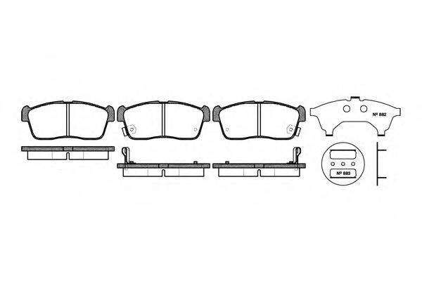 Conjunto de 4 pastilhas de freio ROADHOUSE 2724.02