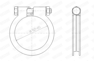Peça de montagem, sistema de exaustão WALKER 81835